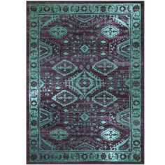 PRICES MAY VARY. Polyester 3'4" x 5' Area Rug -Traditional Border style with rich, dual-colored design. An elegant and classic addition to different types of furniture and rooms. Timeless Design with 100% Polyester Pile for Added Durability and Fade Resistance 0.44 Inch Pile Height: Low Profile to be Placed in Any Setting. Easy Care and Machine Washable Skid Resistant Latex Backing (No Additional Rug Pad Needed) Quality American Rug Manufacturer Since 1966. Proudly Made in USA Indoor Living Room, Carpet Fabric, Living Room Area Rug, Living Room Area, Teal Area Rug, Purple Area Rugs, Navy Rug, Living Room Area Rugs, Green Area Rugs