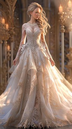 Elvish Wedding Dress, Fantasy Wedding Dress, Fantasy Wedding, Fairy Fashion, Anime Dress, Magical Wedding, Fantasy Dress, Perfect Wedding Dress