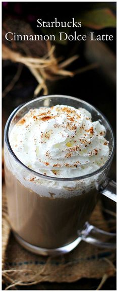 starbucks cinnamon dolce latte with whipped cream