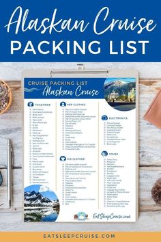 alaska cruise packing list on a clipboard with the text alaska cruise packing list written below