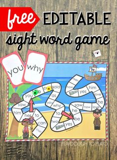 a printable sight word game for kids to practice sight words