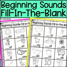 beginning sounds fill in the blank with pictures