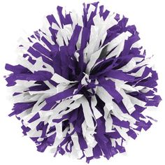 a blue and white pom - pom on a white background