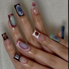 Grunge Nails, Simple Acrylic Nails, Pretty Acrylic Nails, Chic Nails, Short Acrylic Nails, Best Acrylic Nails