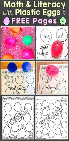 printable worksheet for kids to practice math and reading with the free pages