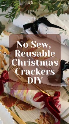 no sew, reusable christmas crackers diy is so easy to make