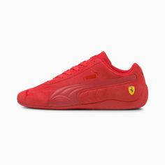 Scuderia Ferrari Speedcat Motorsport Shoes, Rosso Corsa-Rosso Corsa Ferrari Badge, Puma Women Shoes, Motorsport Shoes, Profile Silhouette, Ferrari Racing, Fantastic Shoes, Shoes Puma, Sport Automobile, Puma Cat