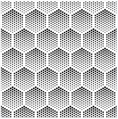 black and white hexagonal pattern with dots on the surface royalty illustration for wallpaper or fabric