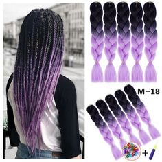 Purple Box Braids, Box Braids Styling, Braided Hairstyles For Black Women, African Braids