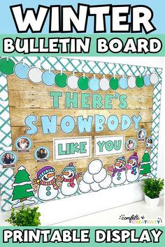 a bulletin board with the words winter bulletin board