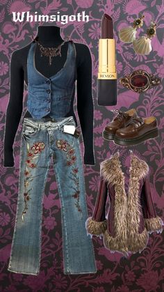 #whimsigoth Whimsigoth Outfits Pants, 90s Whimsigoth Outfits, Whimsigoth Fashion, Cosy Fashion, Whimsigoth Outfits, Whimsigoth Style, Old School Outfits, Stage Style, Channel Outfits