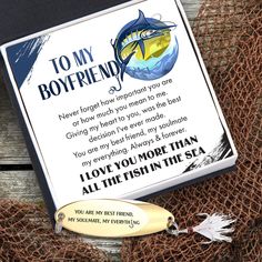 Sequin Fishing Bait - Fishing - To My Boyfriend - You Are My Best Friend To My Boyfriend, Fishing Gift, My Soulmate, Led Light Box, My Everything, Discover Card, Gifts For Your Boyfriend, Fishing Gifts, Best Fishing