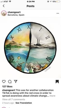 an image of a clock that is on facebook