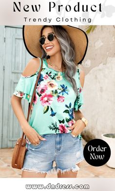 Floral Cold-shoulder Short Sleeve Top Trendy Cold Shoulder Summer Blouse, Spring Off-shoulder Top For Day Out, Summer Cold Shoulder Off-shoulder Top, Spring Cold Shoulder Tops For Day Out, Trendy Cold Shoulder Off-shoulder Top For Summer, Trendy Off-shoulder Cold Shoulder Top For Summer, Spring Vacation Cold Shoulder Tops, Summer Cold Shoulder Blouse For Day Out, Summer Cold Shoulder Off-shoulder Top For Day Out