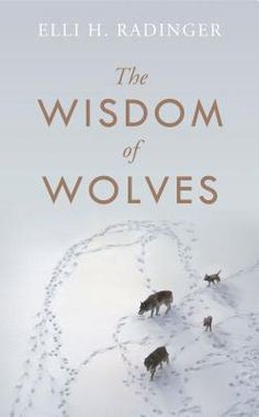 a book cover with three dogs walking in the snow