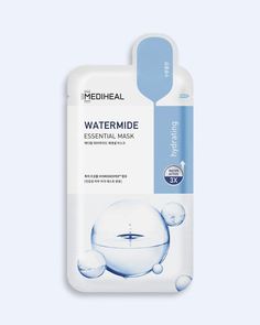 Watermide Essential Mask Sheet Mask MEDIHEAL Sheet Mask Packaging, Mediheal Sheet Mask, Mediheal Mask, Medical Cosmetic, Soko Glam, Turmeric Face, Turmeric Face Mask, Skin Essence, Skin Care Guide