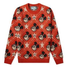 GUCCI x Disney Red Wool Sweater 601563-XKA57-7841 Gucci Wool Crew Neck Sweater, Casual Gucci Wool Sweater, Gucci Long Sleeve Sweater For Winter, Gucci Long Sleeve Winter Sweater, Gucci Designer Winter Sweater, Gucci Casual Crew Neck Sweater, Casual Gucci Crew Neck Sweater, Gucci Long Sleeve Winter Top, Zepeto Ideas