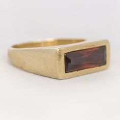 14k Solid Gold Unisex Garnet Ring, Signet Garnet Ring, 14k Gold Garnet Ring, Men Signet Ring, Unisex Garnet Ring, Gold Signet Unique Ring Yellow Gold Garnet Ring With Polished Finish, Yellow Gold Garnet Signet Ring With Gemstone, Yellow Gold Ruby Signet Ring With Polished Finish, Classic Gold Ruby Ring With Rectangular Shape, Classic Gold Rectangular Ruby Ring, Modern Signet Ring With Rectangular Stone For Formal Occasions, Classic Rectangular Ruby Ring In Gold, Gold Ruby Signet Ring With Polished Finish, Formal Garnet Ring With Polished Finish