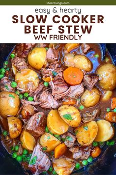 slow cooker beef stew with peas and potatoes