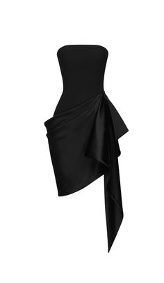 CUSTOMER FAVORITES Dinner Party Dress, Party Dress For Women, Dress Unique, Looks Party, Flirty Dresses, Looks Black, Irregular Hem, Draped Dress, Strapless Mini Dress