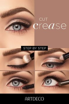 Khol Eyeliner, Eyeshadow For Blue Eyes, Natural Styles, Makeup Tricks, Healthy Beauty, Makeup Pictures, Cut Crease, Beauty Tutorials, Beauty Spa