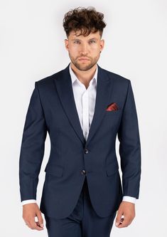 Bryant Navy Sharkskin Suit - SARTORO Navy Fitted Three-piece Suit For Office, Fitted Navy Three-piece Suit For Office, Navy Fitted Blazer For Tailoring, Luxury Fitted Navy Tuxedo, Formal Fitted Navy Three-piece Suit, Fitted Navy Blazer For Tailoring, Luxury Fitted Navy Blazer, Navy Fitted Tuxedo, Navy Fitted Tuxedo In Suiting Fabric