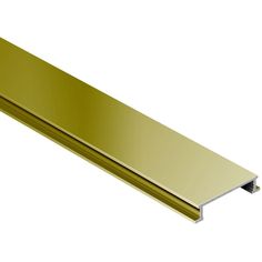 a gold colored metal strip on a white background