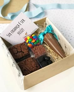 a box filled with different types of treats