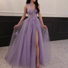 Flower Graduation Party, Vestido Color Lila, Prom Gowns Elegant, Flower Graduation, Lilac Prom Dresses, Celebrity Prom Dresses, Birthday Dress Women, Evening Wear Dresses, Formal Occasion Dress