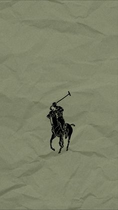 a drawing of a man riding on the back of a horse with a spear in his hand