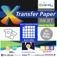 various types of paper are shown in this collage with the words, transferer paper inkjet