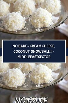 No bake – cream cheese, coconut, snowball!!! - middleeastsector https://middleeastsector.com/no-bake-cream-cheese-coconut-snowball/ 1st Recipes, Cream Cheese Ball, Dessert Treats, Coconut Balls, Dairy Free Cream, Dessert Spread