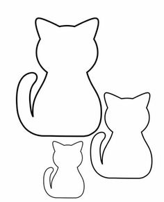 a cat and a kitten's tail cut out from the outlines on a white background