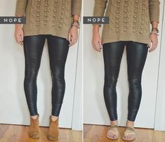 Leggings Outfit For Work, Outfits With Jordan 1s Fashion Styles, Faux Leather Leggings Outfit, Outfits Leggins, Fashion Leggings Outfits, Leggings Outfit Winter, Leggings Outfit Fall, Leggings Outfit Casual, Pleather Leggings