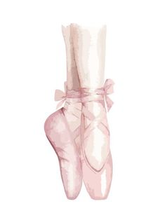 a ballerina's feet in pink ballet shoes