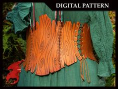 DIGITAL PATTERN: Druid Bark Corset | Etsy Bark Corset, Druid Costume, Ren Faire Outfits, Ren Faire Costume, Fair Outfits, Corset Pattern, Fairy Clothes, Fantasy Costumes