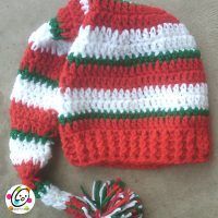 Crochet Elf Hat Pattern Free, Crochet Stocking Cap, Crochet Elf Hat Pattern, Crochet Elf Hat, Crochet Christmas Hats, Quick Projects, Crochet Stocking, Crochet Christmas Stocking, Crochet Toddler