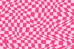 a pink and white checkered background with an optical illusional design in the middle