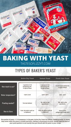 an advertisement for baking with yeast