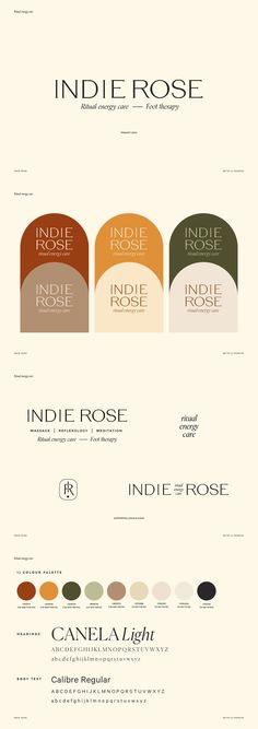 an info sheet with different colors and font