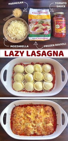 The Lazy Dish, Ravioli Dinner, Lasagna Ravioli, Lazy Dish, Lasagna Dinner, Easiest Dinner, Baked Ravioli, Lazy Lasagna, Dinner Recipes For Family