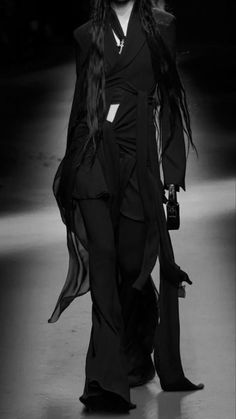 Dark Dress, Vintage Goth, Flared Pants, Dark Fashion, Pants Black, Flare Pants, Couture Fashion, Runway Fashion, Cyberpunk