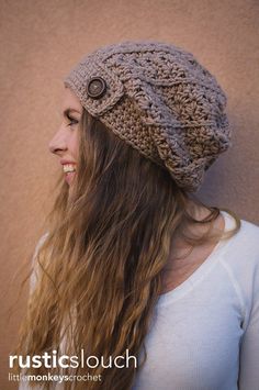 crochet women beanie pattern-crochet beanie for women pattern free Crochet Hat Pattern Free, Crochet Photography, Slouchy Hat Crochet Pattern, Pola Topi, Slouchy Hat Pattern, Simpul Makrame, Crochet Adult Hat, Crochet Slouchy Hat, Hat Patterns Free