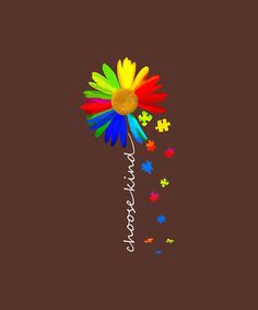 a colorful flower with the word congratulations written on it's side and multicolored petals coming out of it