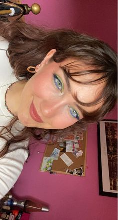 Green And Blue Eye Makeup, Blue And Green Makeup Looks, Blue And Green Eyeshadow, Blue Green Makeup, Mint Makeup, Colourful Makeup, Eyeshadow For Blue Eyes, Face Art Makeup, Makeup To Try