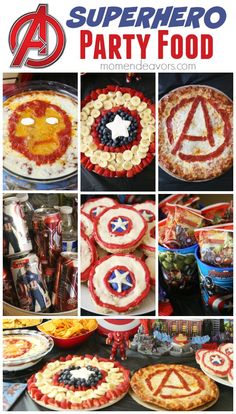 the avengers party food is ready to be eaten