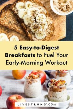 Pre Work Out, Healthy Pre Workout, Pre Workout Breakfast, Post Workout Breakfast, Post Workout Meals, Workout Breakfast, Easy To Digest Foods, Workout Post, Workout Meals