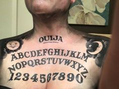 Oujia Board Tattoos, Tatt00 Ideas, Ouija Tattoo, Black Men Tattoos, Fun Tattoos, Tattoo Themes, Love Psychic, Spirit Communication, Online Psychic