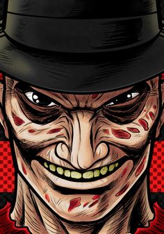 an image of a creepy man wearing a top hat with blood all over his face