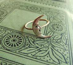 Crescent Moon Ring, Brass Band, Moon Ring, Soft Grunge, Pretty Jewellery, Piercing Jewelry